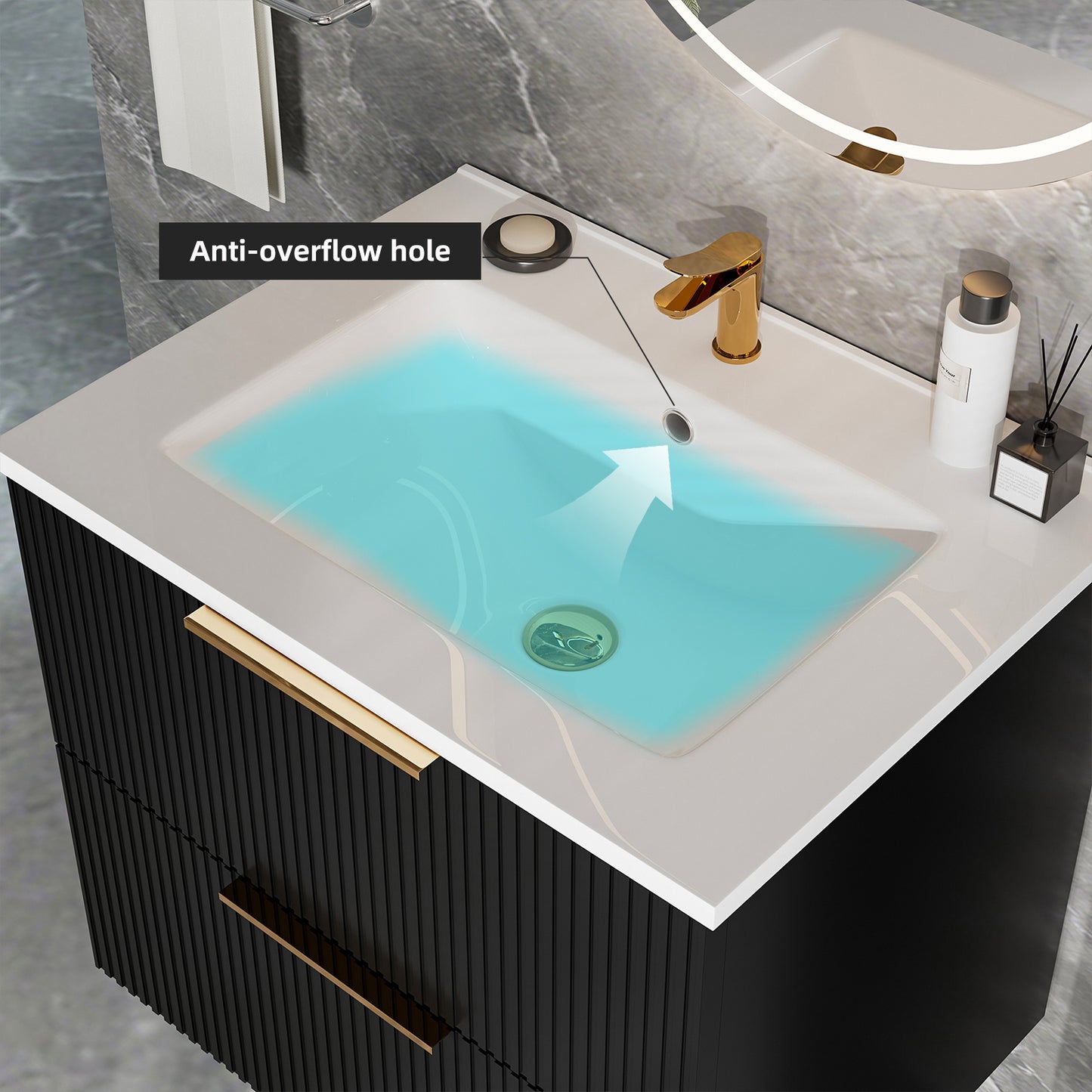 090 Cabinet Black Without Sink