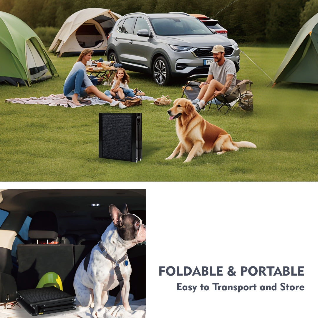 Dog Ramp For Car 71 Long  19.5 Wide Portable Dog Ramps For Large Dogs With Non-Slip Rug Surface Dog Car Ramp For SUV Car  Truck, Folding Dog Ramp Up To 250LBS
