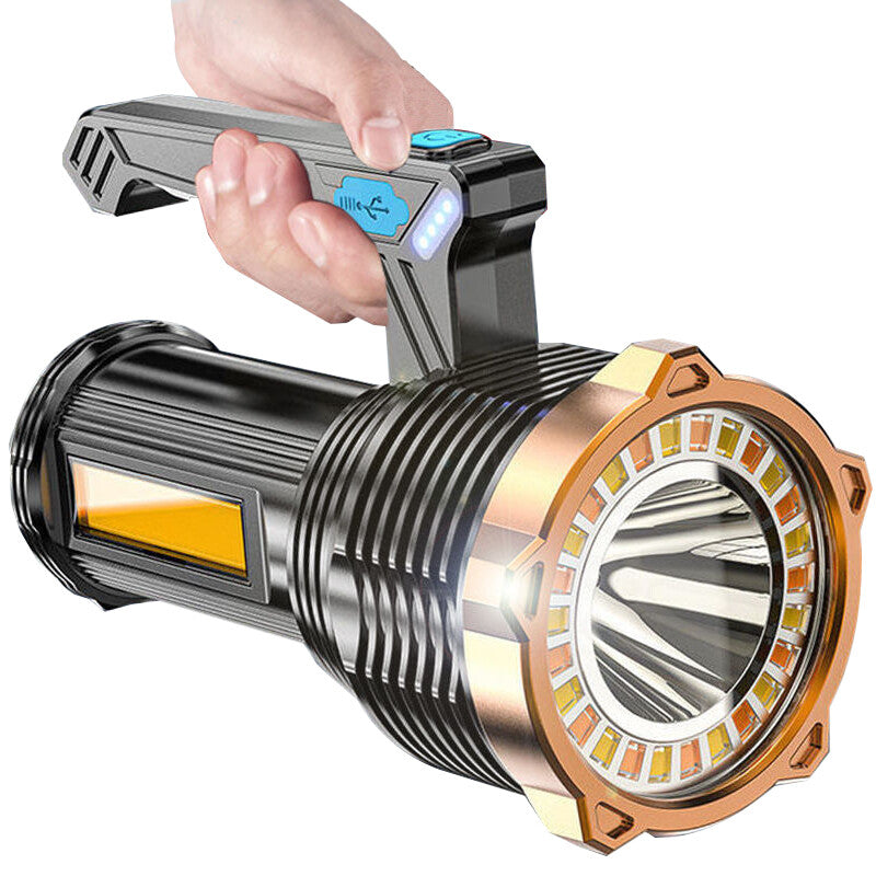 LED Torch USB Rechargeable COB Flashlight Spotlight Camping Light Most Powerful Work Light