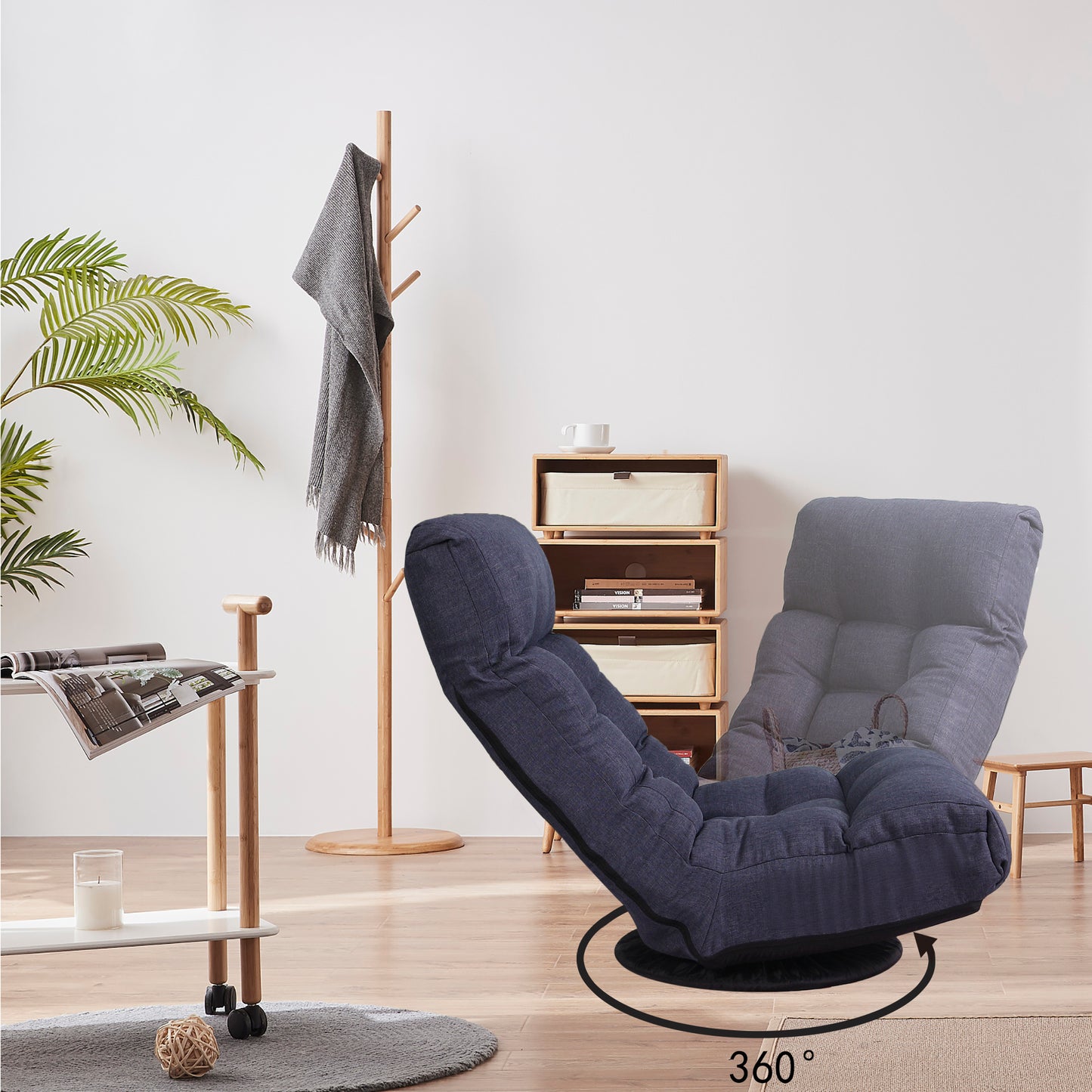 Floor Chair Single Sofa Reclining Chair Japanese Chair Lazy Sofa Tatami Balcony Reclining Chair Leisure Sofa Adjustable Chair