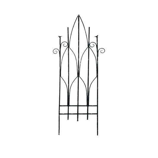 Sungmor 19.69  X67.72  Iron Garden Fence, Pretty Vintage Green Rustic Style Decorative Fence Pannels, Outdoor Yard Landscape Pathway Border Panels Anti Animal Flowers Plants Barrier Climbing Trellis