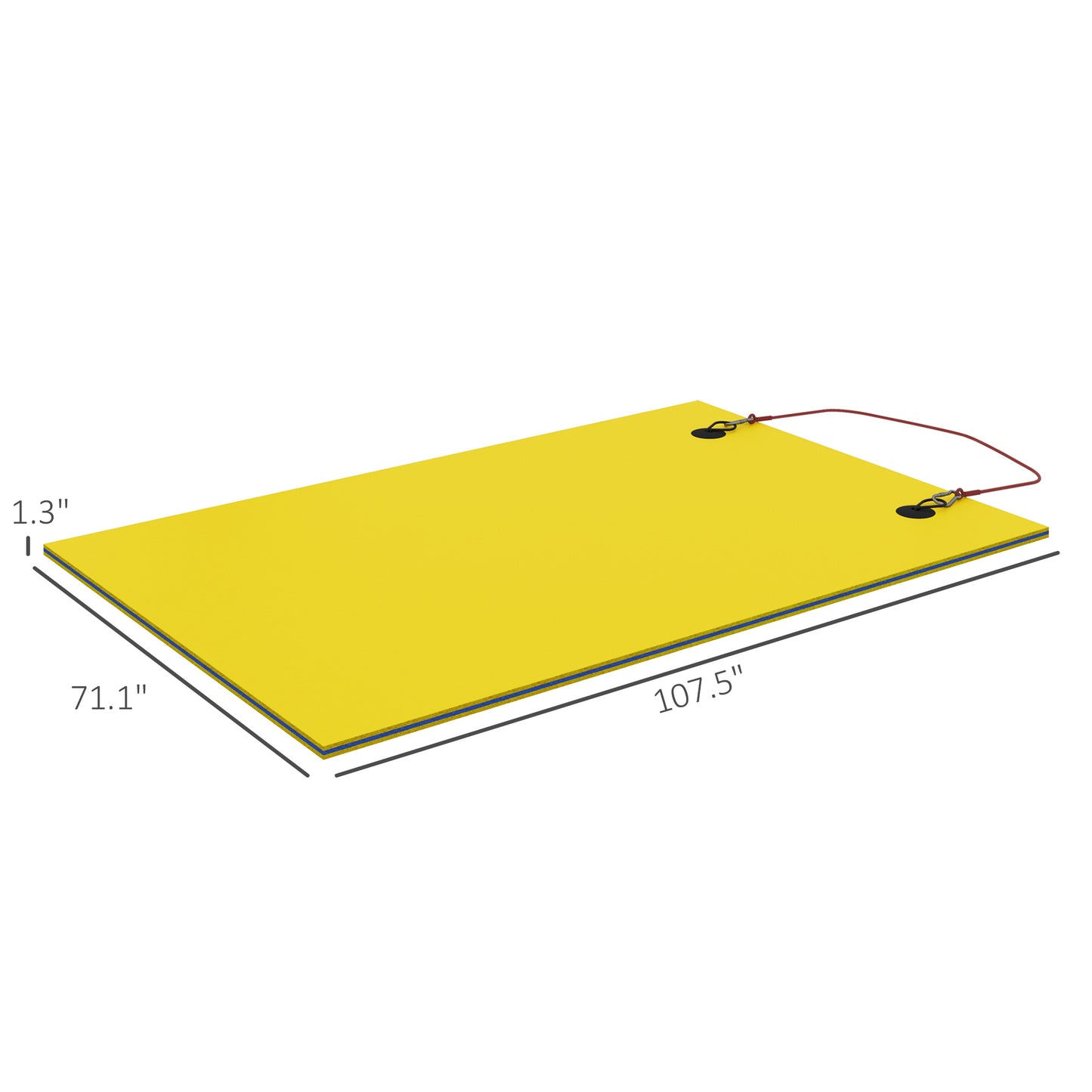 9 X 6 Lily Pad Water Mat For 2 Adults, Floating Water Pad For Lake, Pool, Ocean, Beach, And Boating, Yellow