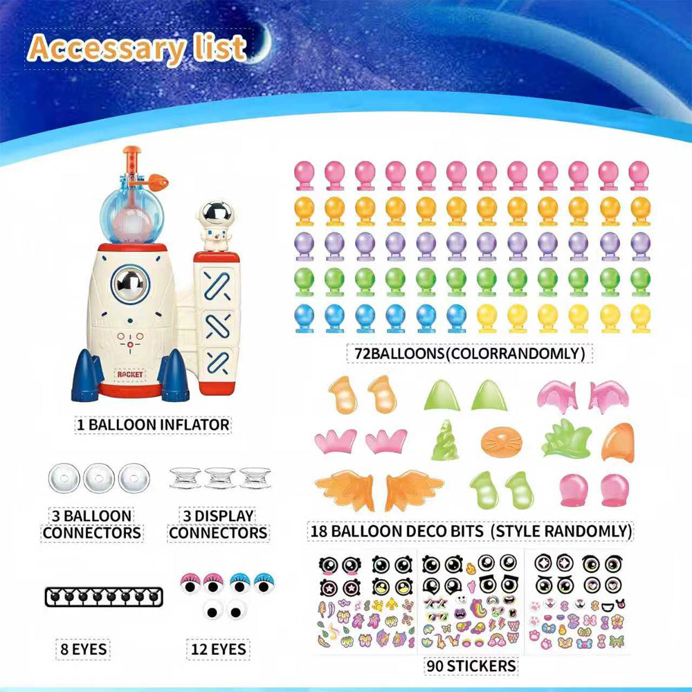 DIY Space Magic Balloon Craft Kit, Sticker Decorated Balloons Toy For Kids, DIY Creative Activity
