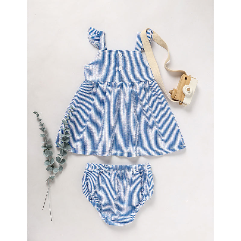 Kids Baby Girl Back To School Outfit, First Day Of School, Summer Ruffle Sleeves Applique Top & Shorts Set