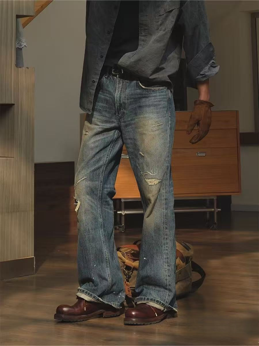 B2 - Non-elastic Small Straight-leg Pants