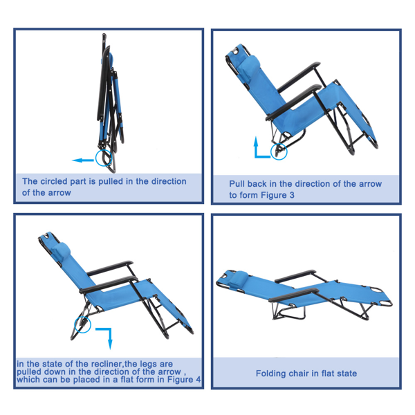 RHC-202 Portable Foldable Dual-Function Extended-Leg Chair
