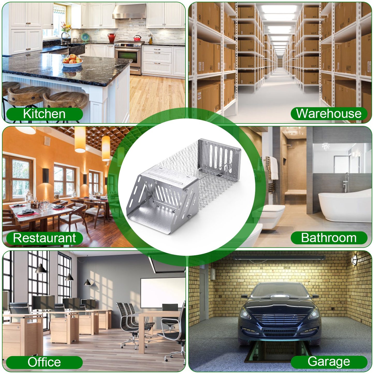 1Pc Automatic Continuous Rat Trap Single Door Mouse Cage Humane Live Animal Trap Cage Indoor Outdoor For Small Rodents Mice Voles