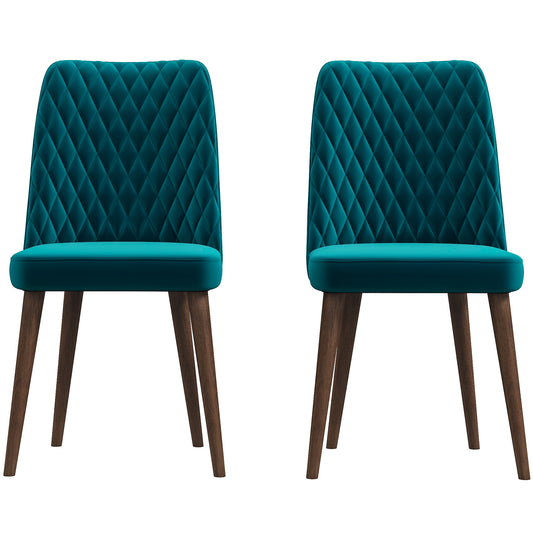 Katie Mid-Century Modern Velvet Dining Chair   Set Of 2