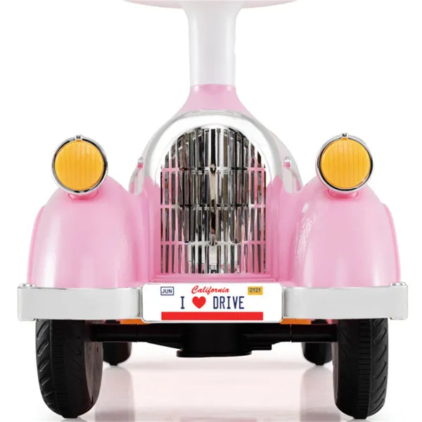 Kids Ride On Sliding Car, Foot-to-Floor Toy With LED Lights & Horn (Pink 19-36 Months)