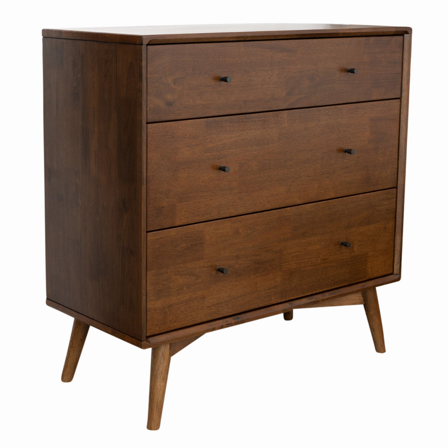 Caroline Mid Century Modern Solid Wood Dresser 3-Drawer For Bedroom  35  H X 35  W X 15.7  D