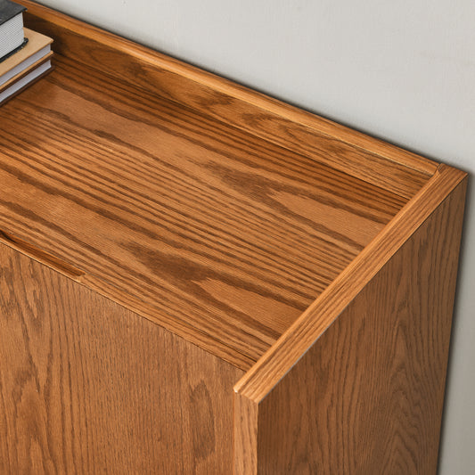 Walnut-colored Sideboard, Buffet Cabinet With Storage, Rustic Storage Cabinet For Entryway, Hallway, Living Room, Kitchen, Dining Room, 33.9x15 X31.5