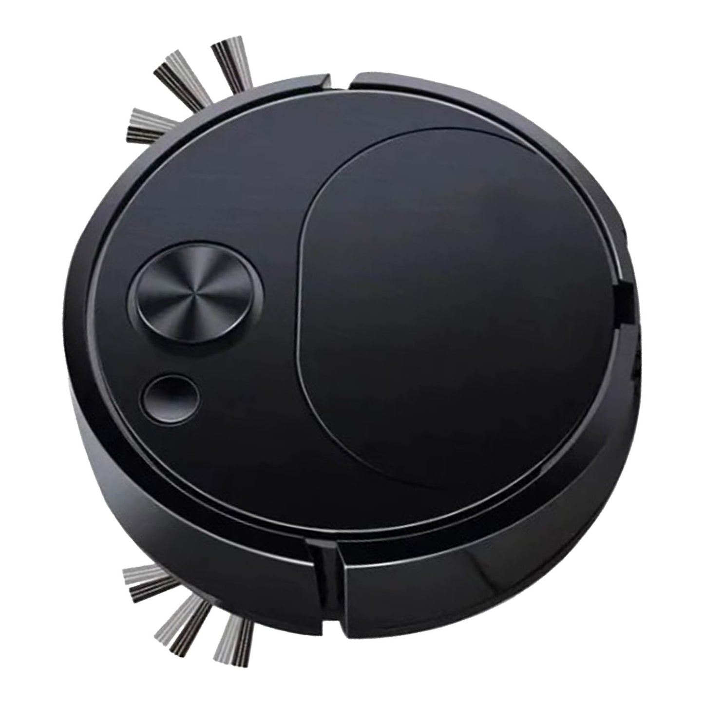 Automatic Vacuum Cleaner Low Noise Rechargeable 3 In 1 Intelligent Sweeping Robot For Hair Dust Stain Black