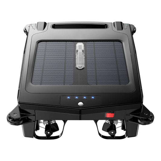 1Pc Solar Powered Robotic Pool Skimmer Automatic Swimming Pool Surface Cleaner With 2 Cleaning Modes Dual Charging Methods IPX7 Waterproof 1937sq.ft Coverage APP Control