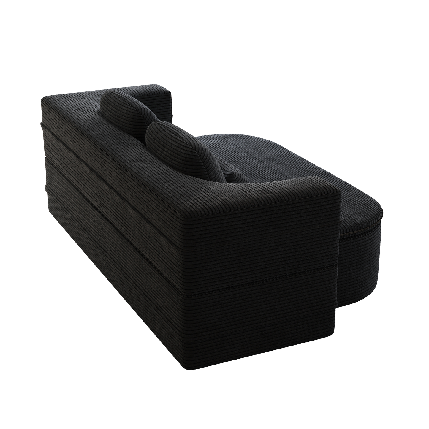 75  2-in-1 Foldable Sofa,Convertible Sleeper Foam Sofa Bed With Multi Functional Blanket, Corduroy Floor Folding Sofa Bed,  Floor Sofa Lounge Sofa For Living Room Bedroom Lounge Studio