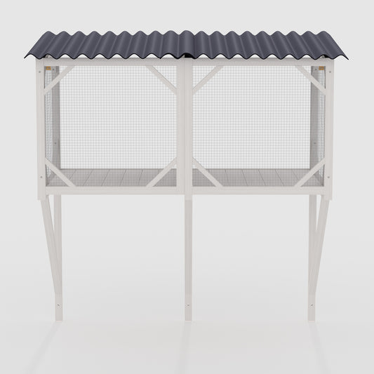 Cat Window Box, 43.3  Catio Outdoor Cat Enclosure For Sunbathing, Napping & Viewing, Window Perch For Large Indoor Cats - All Weather Use, Cat Cage