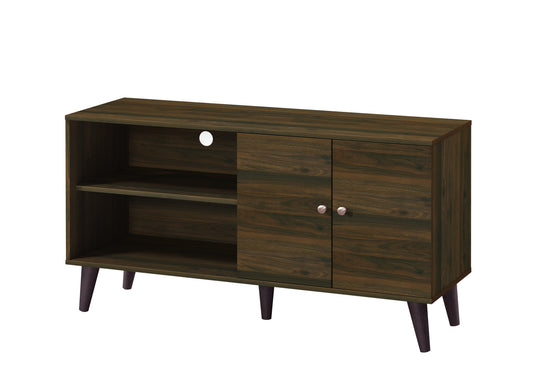 Amidon TV Stand For TVs Up To 47.3  , With 2 Storage Shelves& 1 Cabinet, Modern Entertainment Centre For TV In Living Room In Walnut