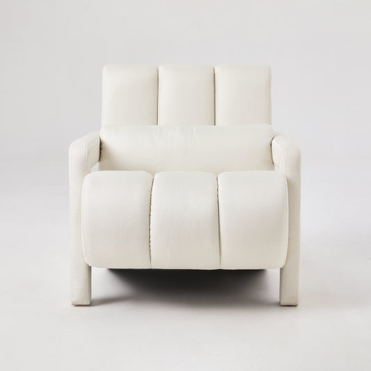 Modern Upholstered Accent Chair, Comfortable Linen Fabric With A Pillow For Living Room,bedroom. Linen, Beige