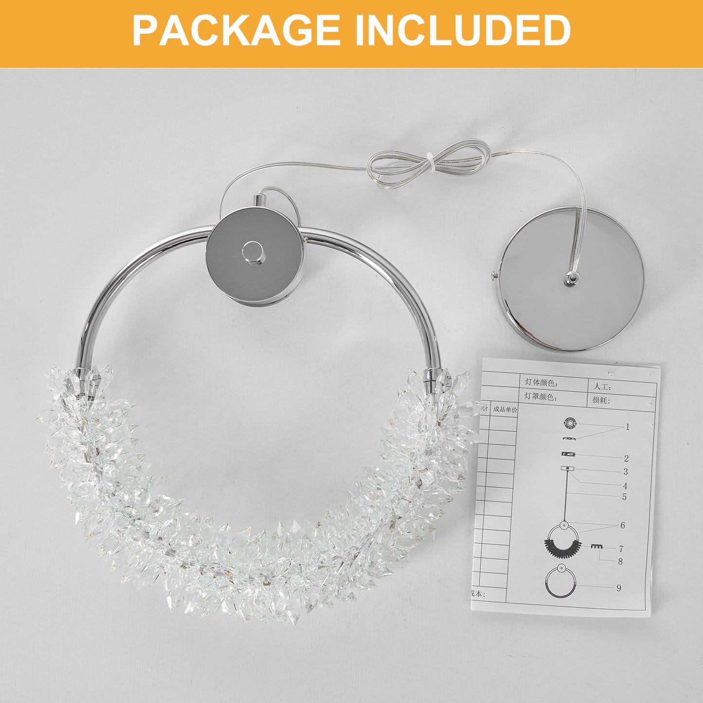 Modern Crystal Chandelier Bedside Lamp Cristal LED Hanging Bar Lighting Lighting Chandelier
