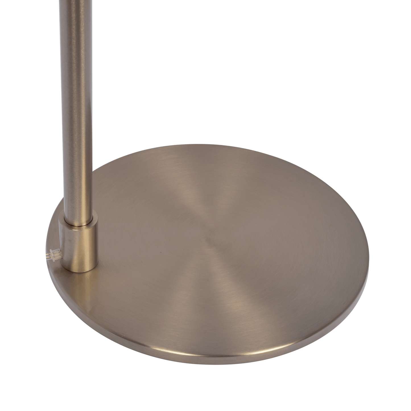 Serene Brushed Nickel Floor Lamp With Rotary  Metal Base White Linen Shade