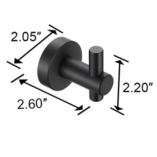 Round Base Wall Hanging Hook With Screws- Matte Black Hook, 4 Pack, For Entry Shoe Cabinet, Wardrobe Bathroom Bedroom Furniture Hardware