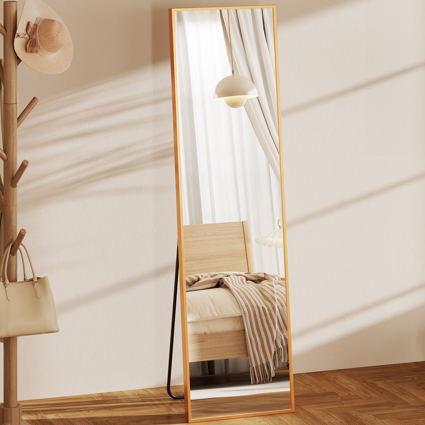 Arched Full Body Mirror, Full Length Standing Mirror, Hanging And Leaning For Home Use
