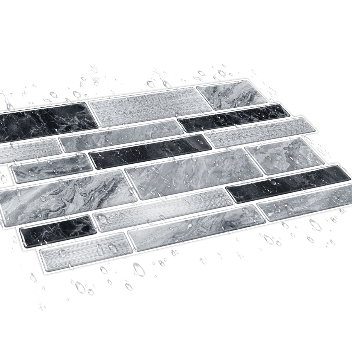 Modern Style Special-shaped Marble Pattern Effect PVC Sticker Peeling Sticker Wallpaper Waterproof And Oil Resistant