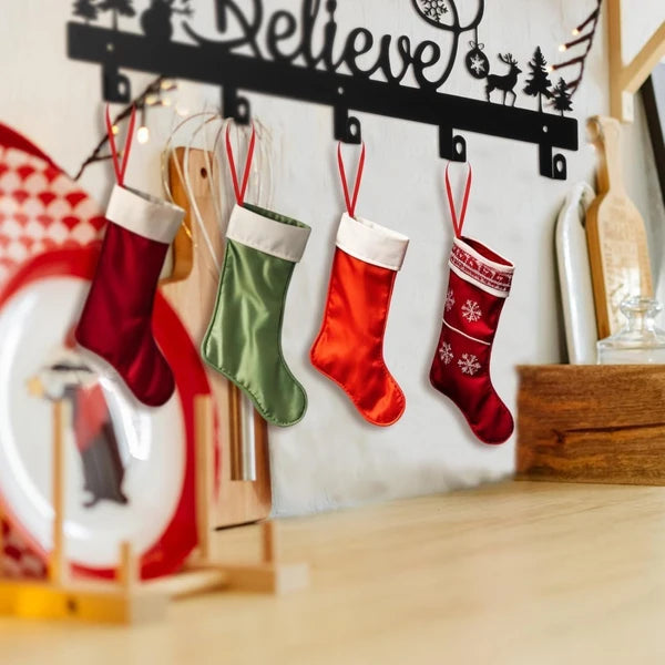 CIFbuy Santa Snowman Iron Wall Hooks Festive Stocking Decoration Multi-function Hangers - TikTok, Temu Pick-up Service