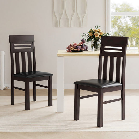 Dining Chairs High Back Dining Room Chairs Set Of 2 PU Leather Of Up 330 Lbs For Dining Rooms, Kitchens, Living Rooms