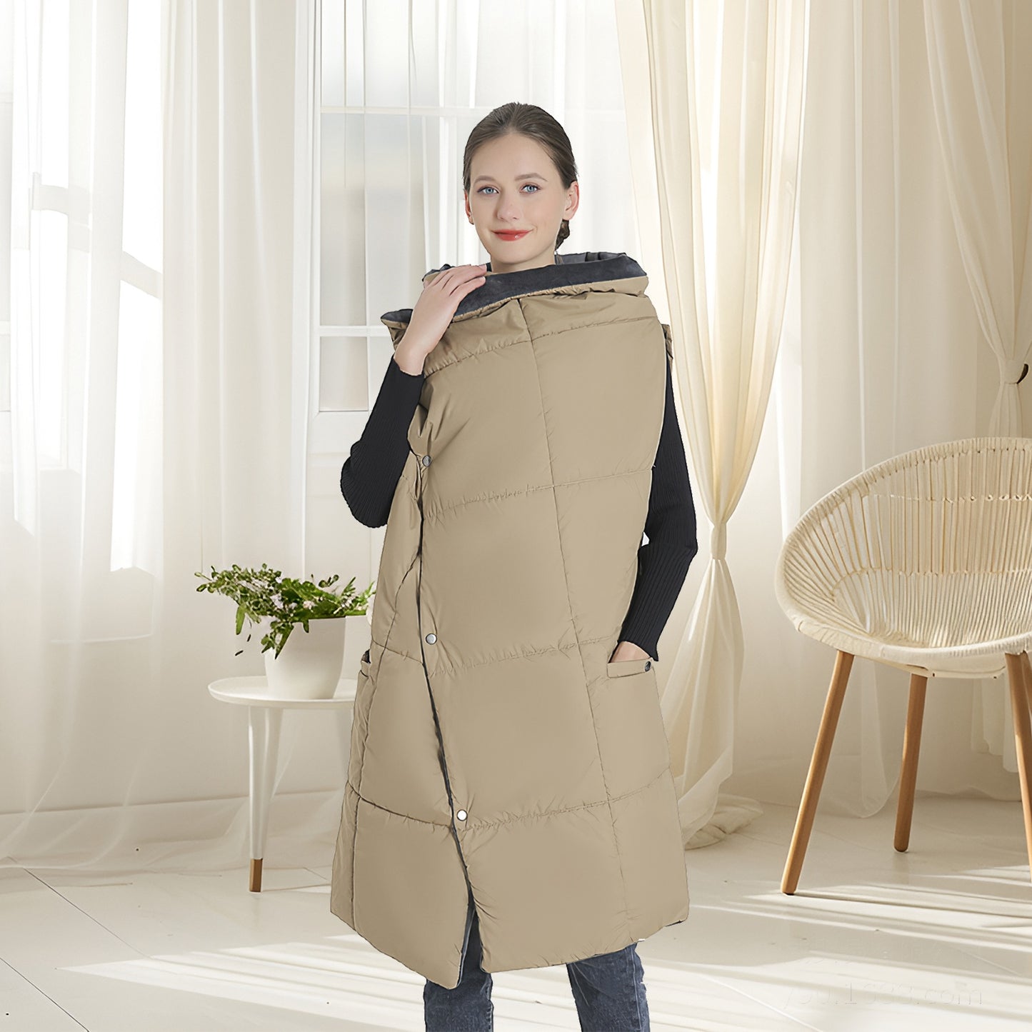 USB Heated Blanket Electric Heated Poncho Shawl Wrap Throw With Zipper Arm Holes Pocket 3 Heating Levels 6 Zones 5V 2A Machine Washable For Home Office Outdoor