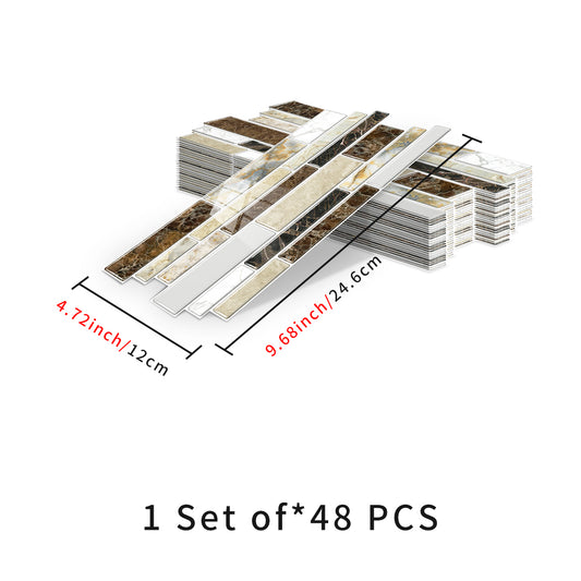 Classic Imitation Porcelain Tile Peel And Stick Back Splash PVC Marble Tile Sticker Waterproof And Oil Proof