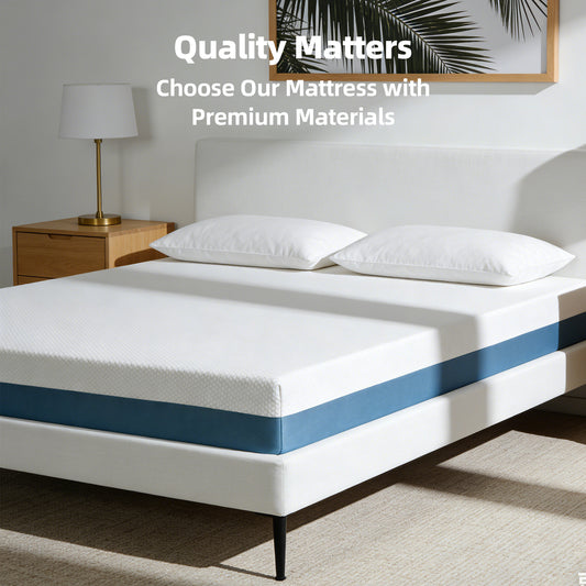 10 Inch Queen Mattress - Sterilizing & Airy, Premium High Resilience For Optimal Support, Non-Toxic Eco-Friendly Fabric, Elegant Appearance To Enhance Bedroom Aesthetics Made In Japan