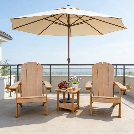 2-Piece All-Season Outdoor Lounge Chairs Perfect For Patio Chats & Garden Leisure Gatherings