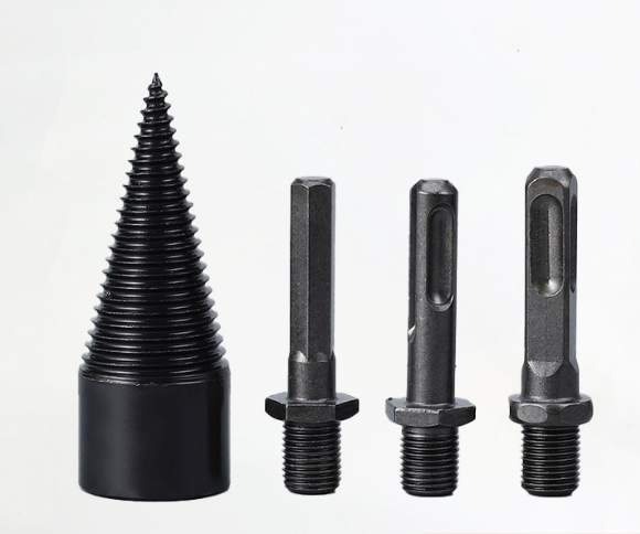 4 PCS Wood Splitting Drill Bit Kit - Splitting Chisel Woodworking Splitting Cone Household Electric Drill Hand Drill Impact Drill Splitting Bit Water Drill Bit For Home Use With Ease