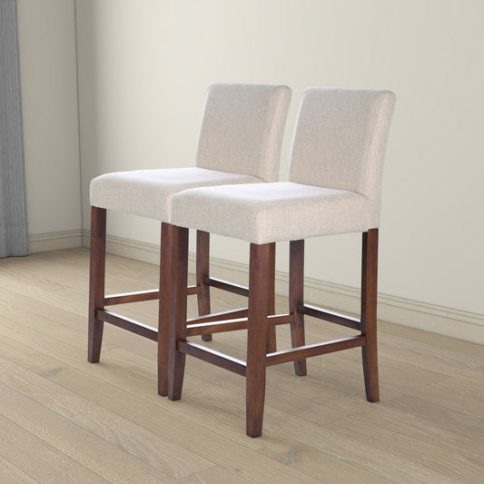 Dorian Beige Fabric Counter Chair   Set Of 2