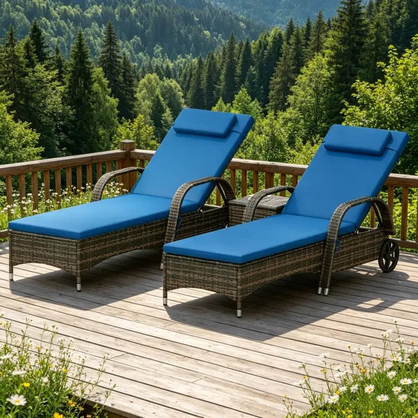 Lounge Chair Set Of 2 With Table