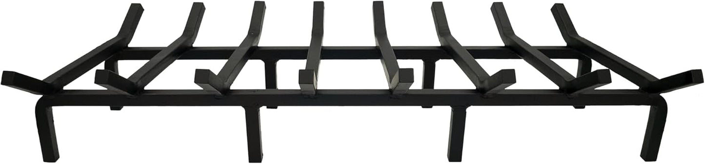 Fireplace Grate,Fireplace Log Holder,Heavy Duty Solid Cast Iron FIrewood Log Burning Rack For Inside The Fireplace Accessories Outood Fire Pit Kindling Fireplace Tools 36 Inch