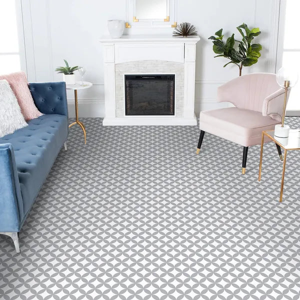 20pcs Self-Adhesive Floor Tiles, 7.9 X 7.9 Inch PVC Self-Adhesive Waterproof Flooring Strips, Waterproof Lip Features, DIY Suitable For Bathroom, Living Room, Covers 4.3 Square Feet