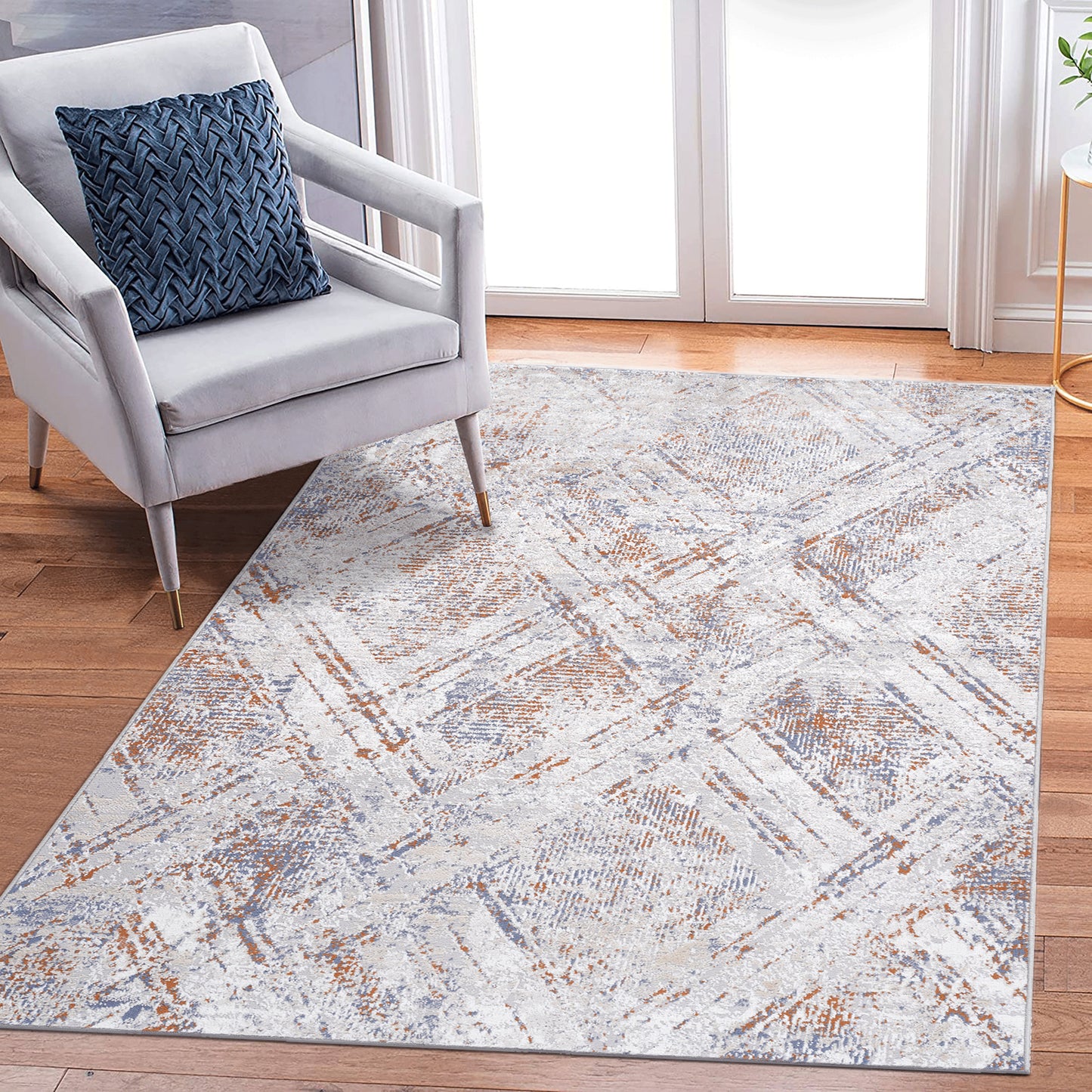 PAYAS 5X7 Beige  Geometric Area Rug