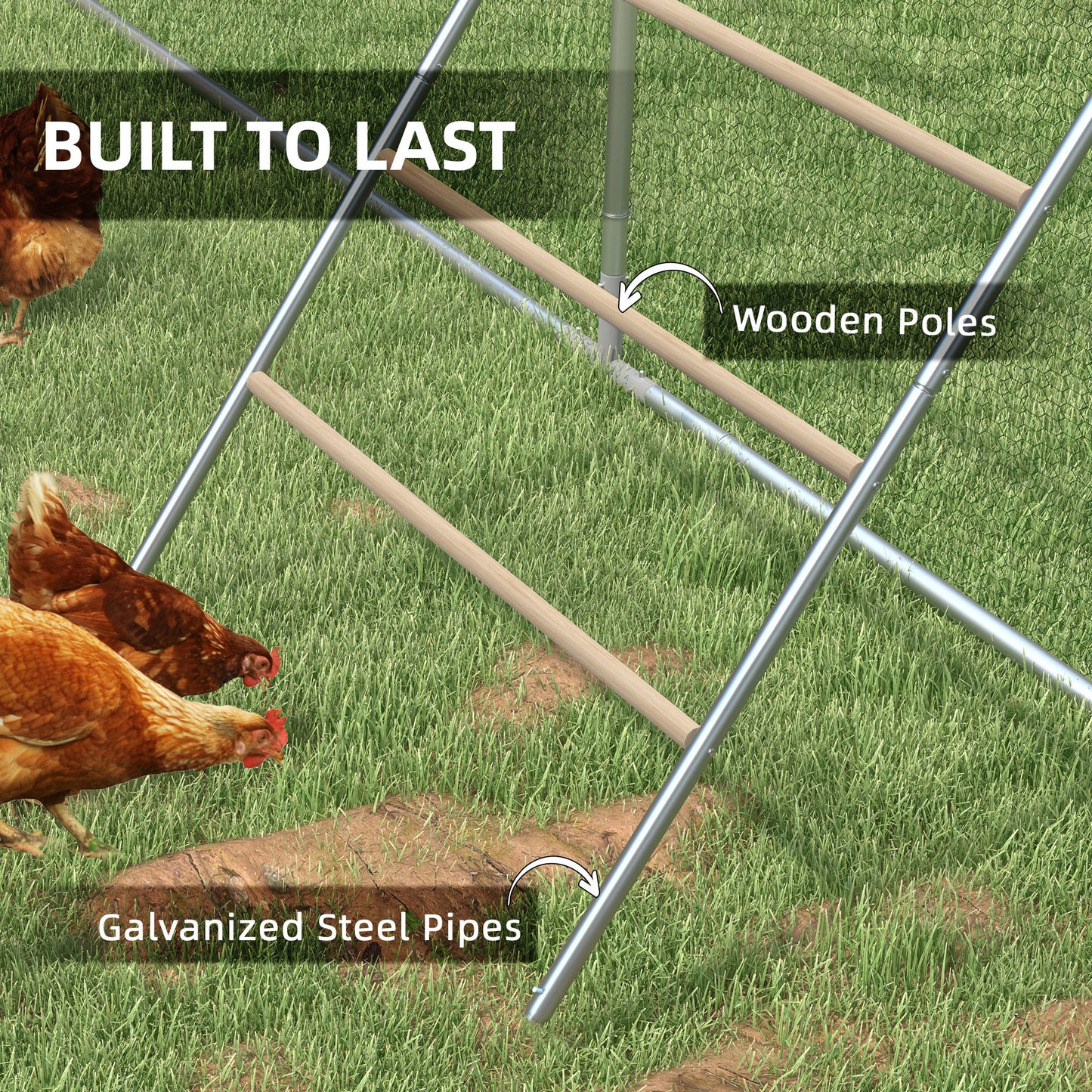 Chicken Roost For Coop, Jungle Gym Roosting Bar, 55X 33.75
