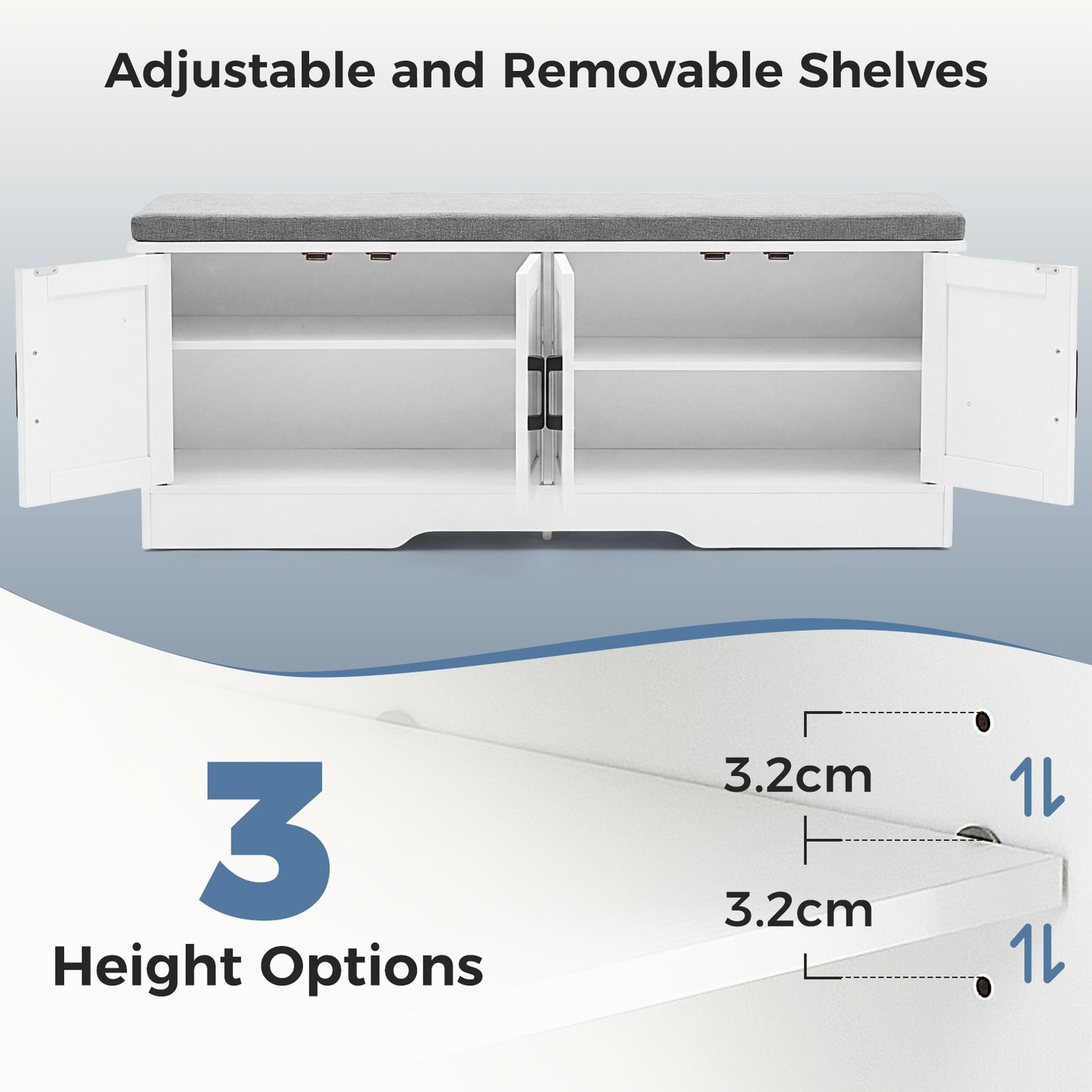 Wooden Shoe Storage Cabinet, For Living Room Storage