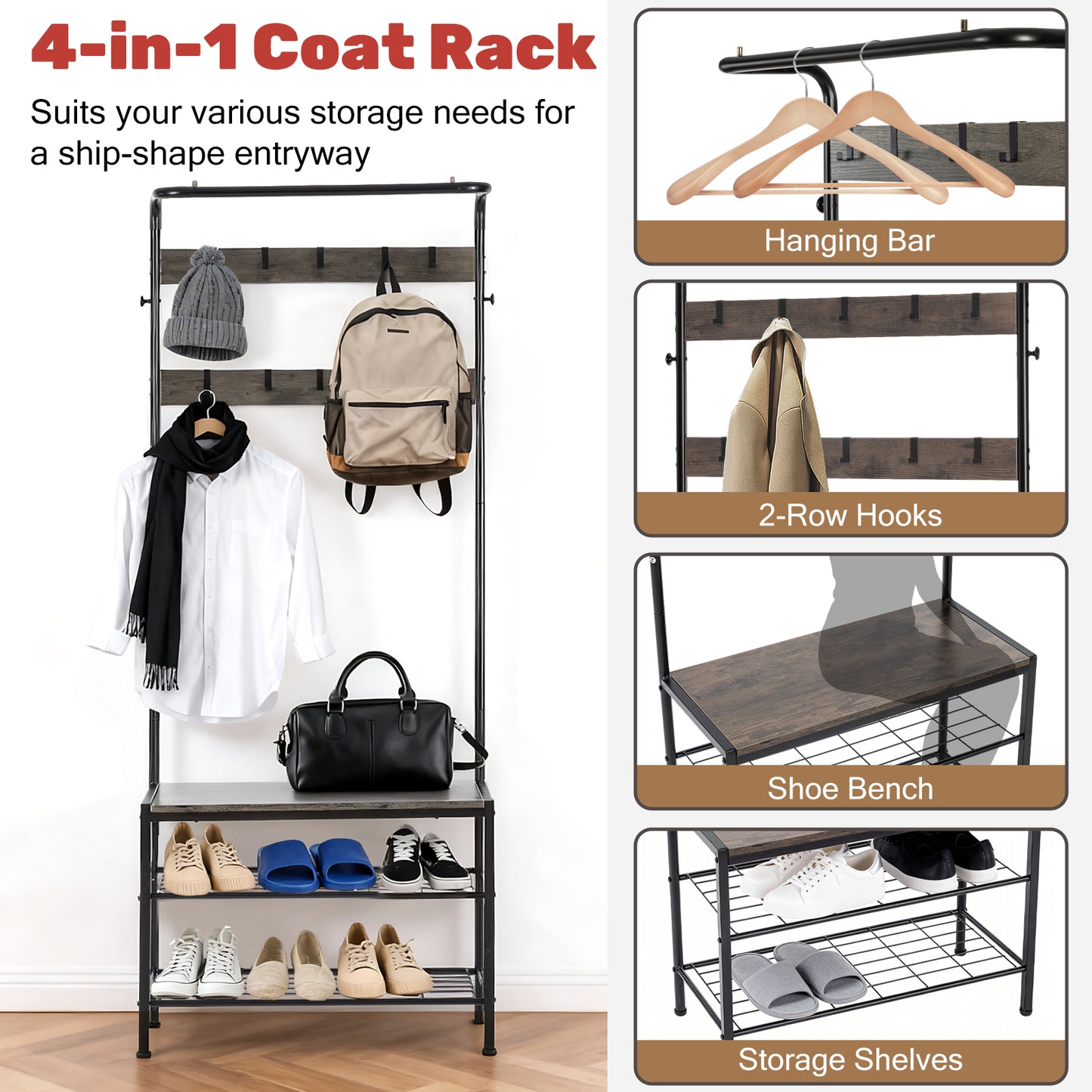 Coat Rack, Shoe Rack