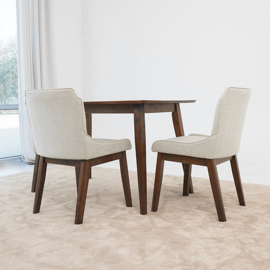Ellis Dining Chair Set Of 2 - Beige Linen