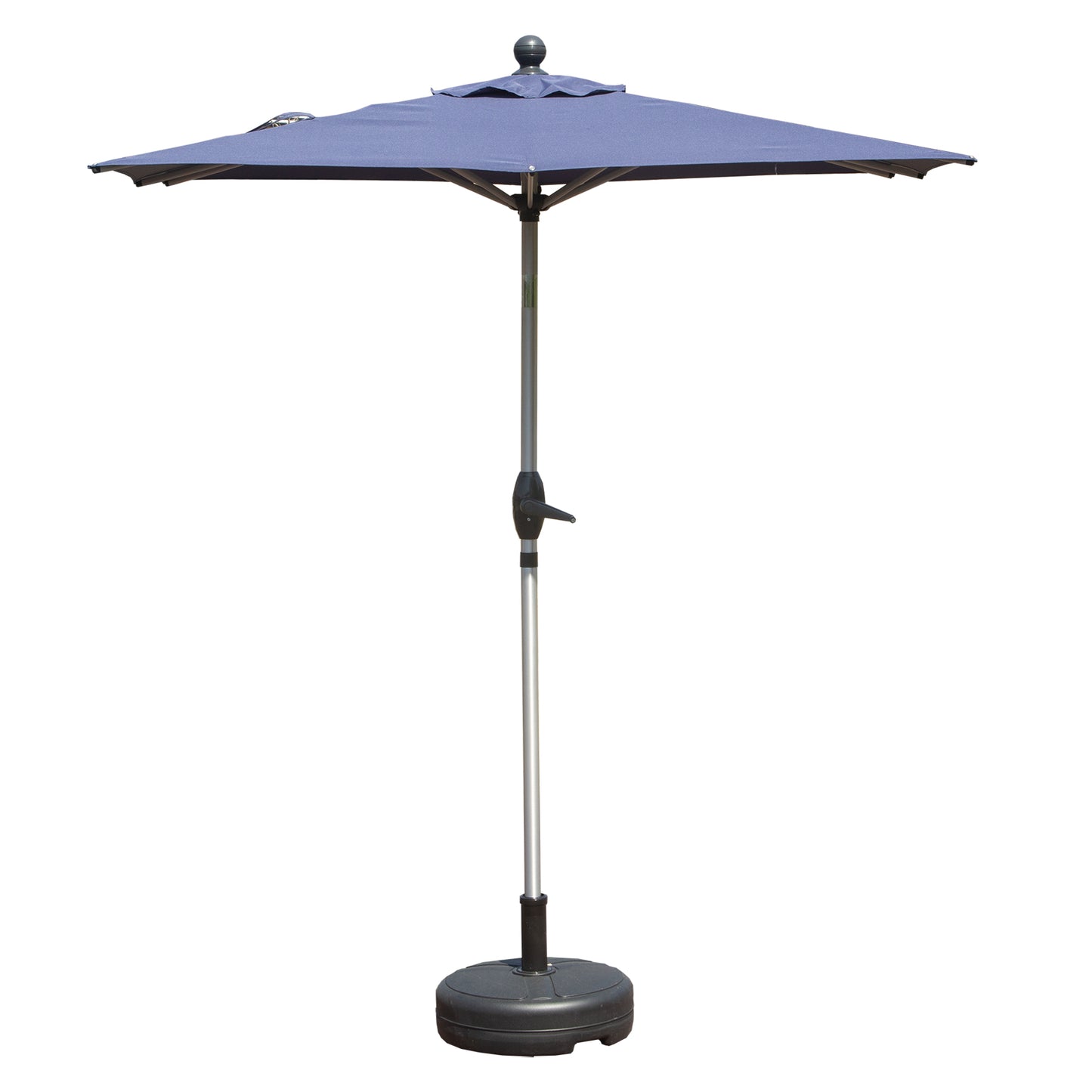Rectangle Patio Umbrella With Crank Lift And Tilt Function, Navy Blue   Base Not Included