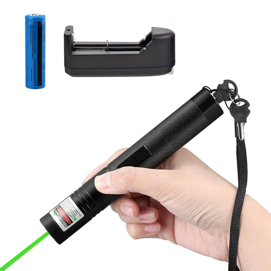 Green Laser Pointer Pen Light 9900Mile Strong Visible Beam Lazer AAA Torch 532nm USB Rechargeable Flashlight