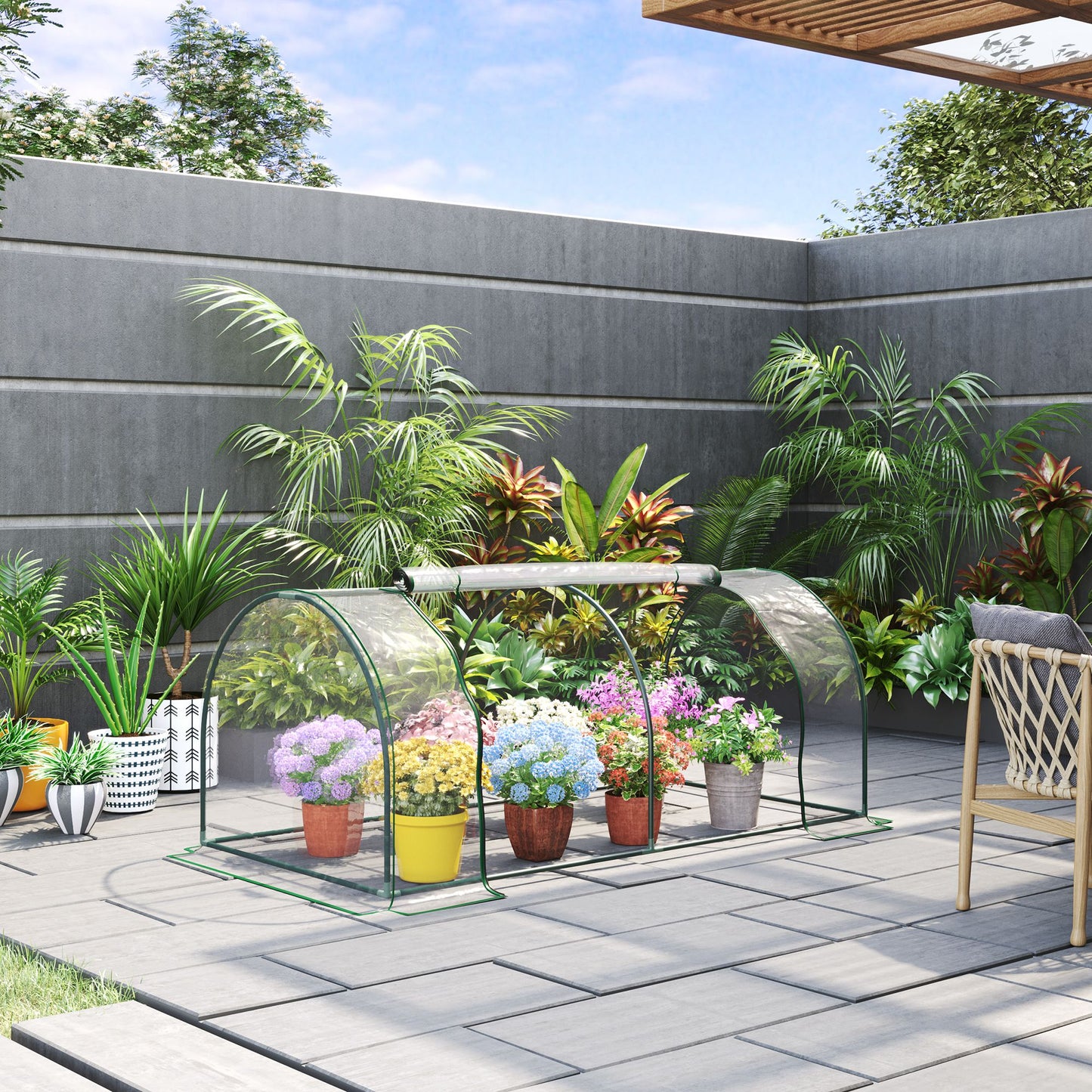 Portable Tunnel Greenhouse For Outdoor Garden Hot House