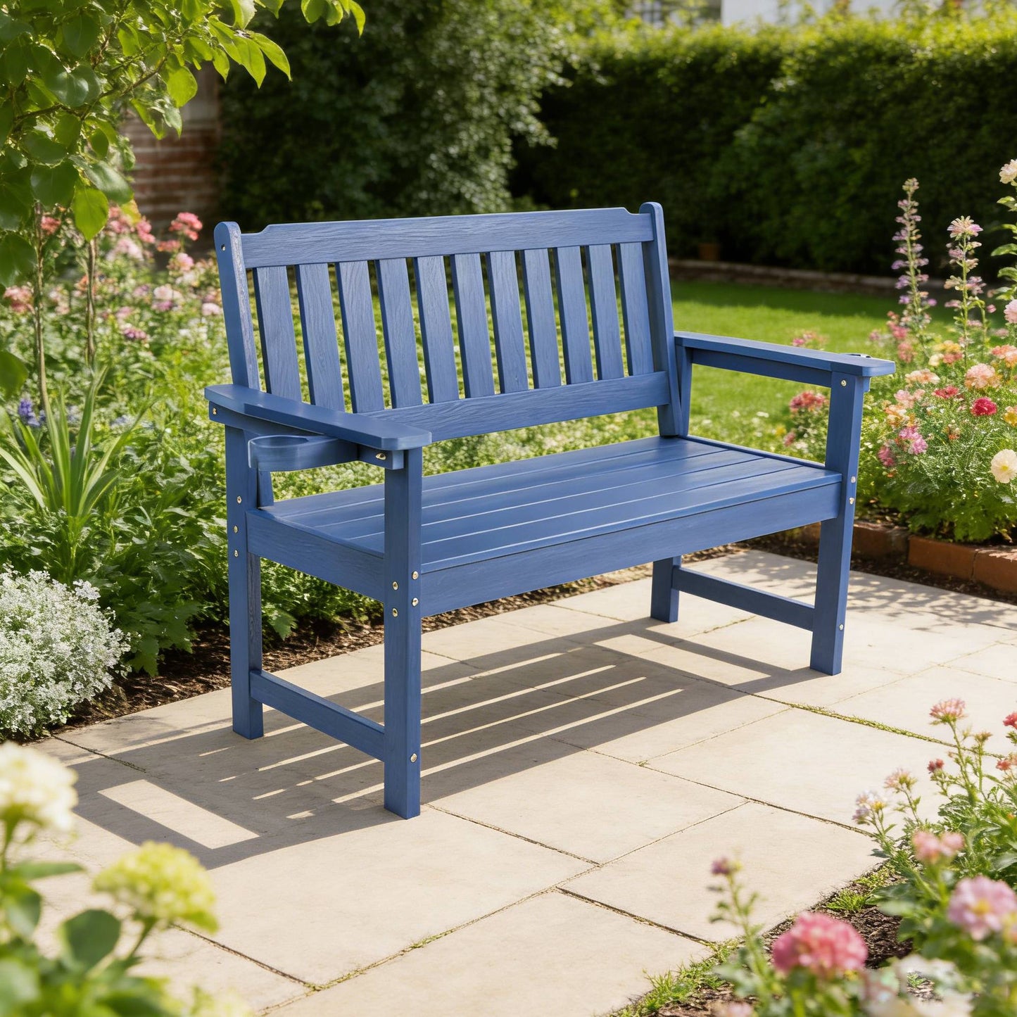 Weather Resistant Garden Bench For Patio Porch Park Outdoor Resting Areas,HIPS Material