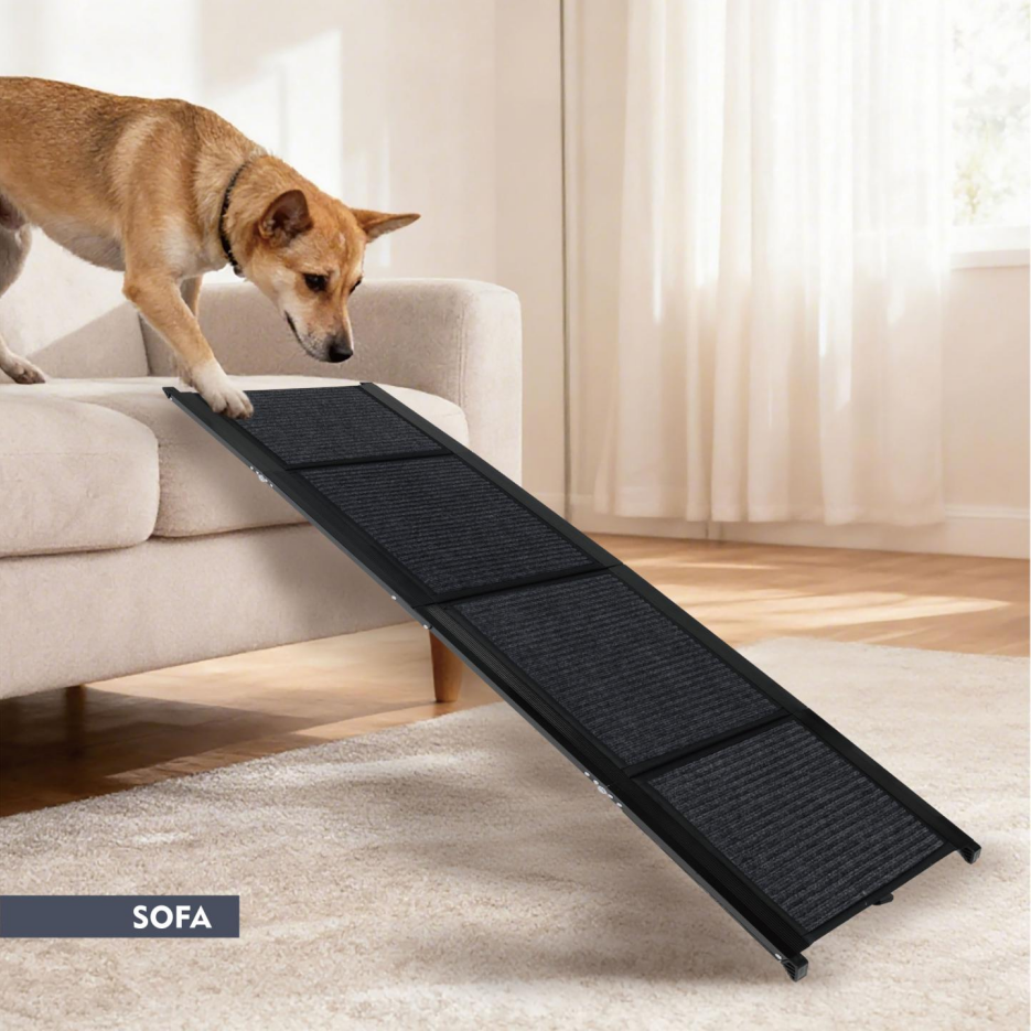 Dog Ramp For Car 71inch Long & 19.3inch Wide Portable Dog Ramps For Large Dogs With Non-Slip Rug Surface Dog Car Ramp For SUV Car & Truck, Folding Dog Ramp Up To 250LBS