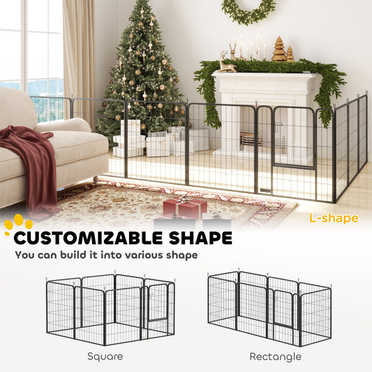 39 Inch Exercise Pen, 8 Panel Metal Pet Fence