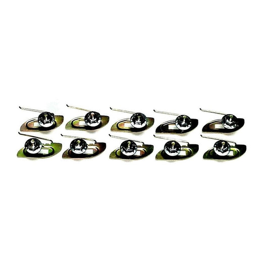 GM 3 4 -1 1 2  Body Fender Door Quarter Trim Moulding Molding Clips & Nuts 10p C
