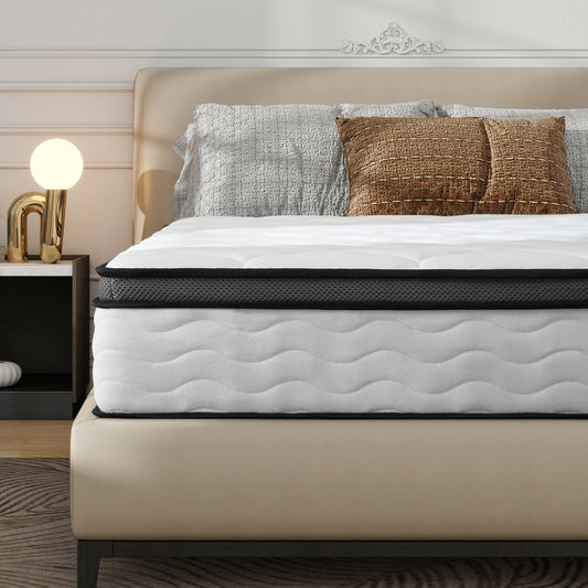 Full Mattress, 12 Inch Full Hybrid Mattress In A Box,  Individually Wrapped Pocket Coils Innerspring Mattress, Medium Firm, Pressure Relief & Breathable Comfort, CertiPUR-US, OEKO-TEX